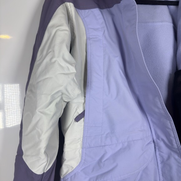 Vintage LL BEAN 3-in-1 Hooded Winter Coat Jacket Purple Fleece Lined Women's S - Picture 8 of 16